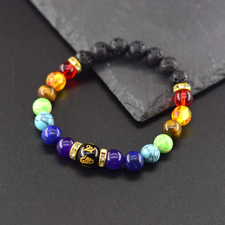 7 Chakra Crystal Healing Bracelet for Meditation & Energy