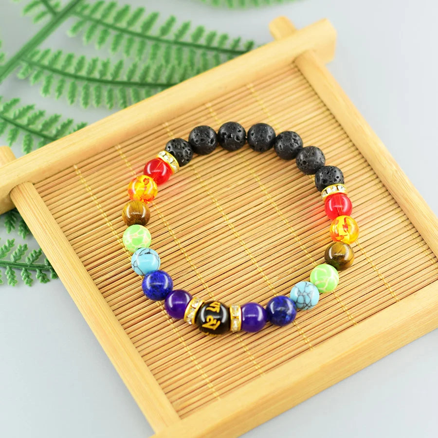 7 Chakra Crystal Healing Bracelet for Meditation & Energy