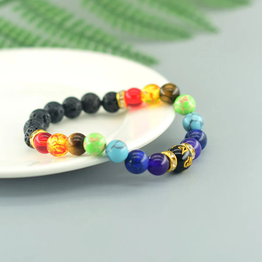7 Chakra Crystal Healing Bracelet for Meditation & Energy
