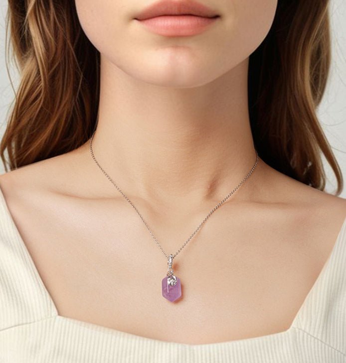New Energy Amethyst Pendant Charm Elegant - Mystara.shop