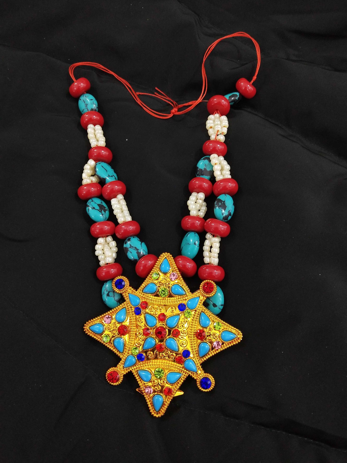 Qiaosheng Tibetan New Tibetan Ethnic Style Gold - plated Necklace - Mystara.shop