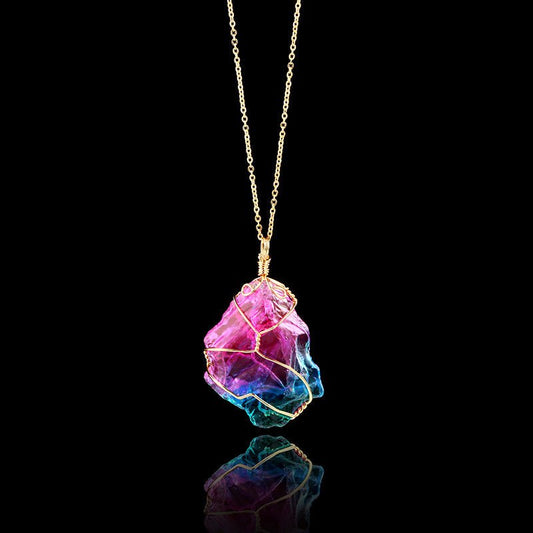 Rainbow Quartz Crystal Necklace - Mystara.shop