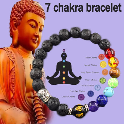 7 Chakra Crystal Healing Bracelet for Meditation & Energy