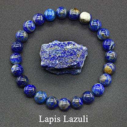 Dragon Blood Jasper Elastic Beaded Bracelet for Men & Women
