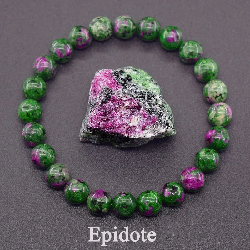Dragon Blood Jasper Elastic Beaded Bracelet for Men & Women