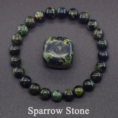 Dragon Blood Jasper Elastic Beaded Bracelet for Men & Women