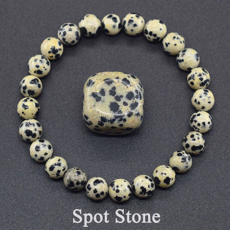 Dragon Blood Jasper Elastic Beaded Bracelet for Men & Women