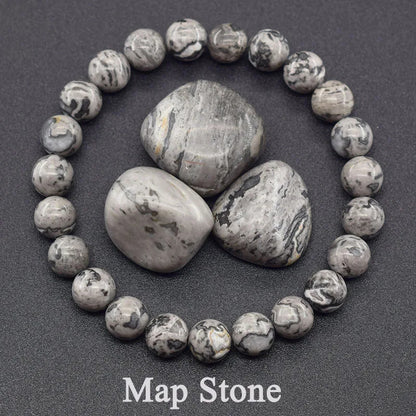 Dragon Blood Jasper Elastic Beaded Bracelet for Men & Women