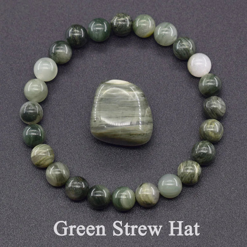 Dragon Blood Jasper Elastic Beaded Bracelet for Men & Women