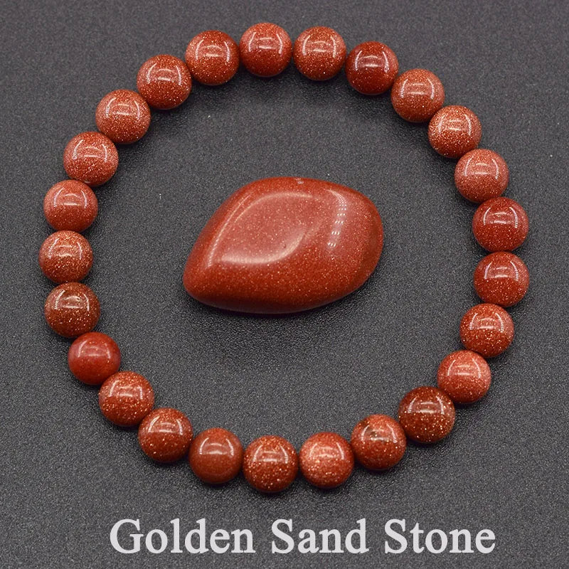 Dragon Blood Jasper Elastic Beaded Bracelet for Men & Women