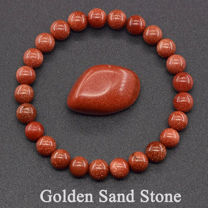 Dragon Blood Jasper Elastic Beaded Bracelet for Men & Women