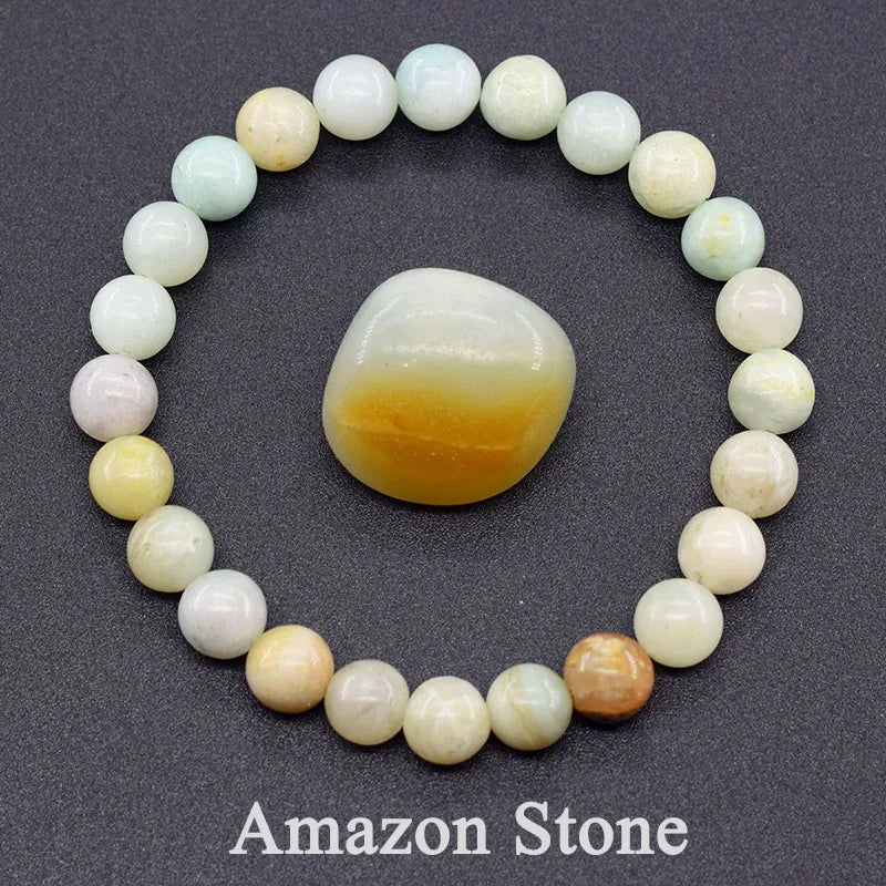 Dragon Blood Jasper Elastic Beaded Bracelet for Men & Women