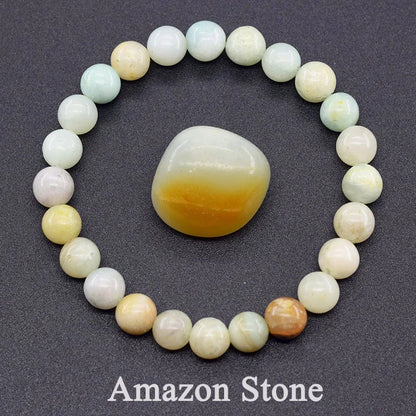 Dragon Blood Jasper Elastic Beaded Bracelet for Men & Women