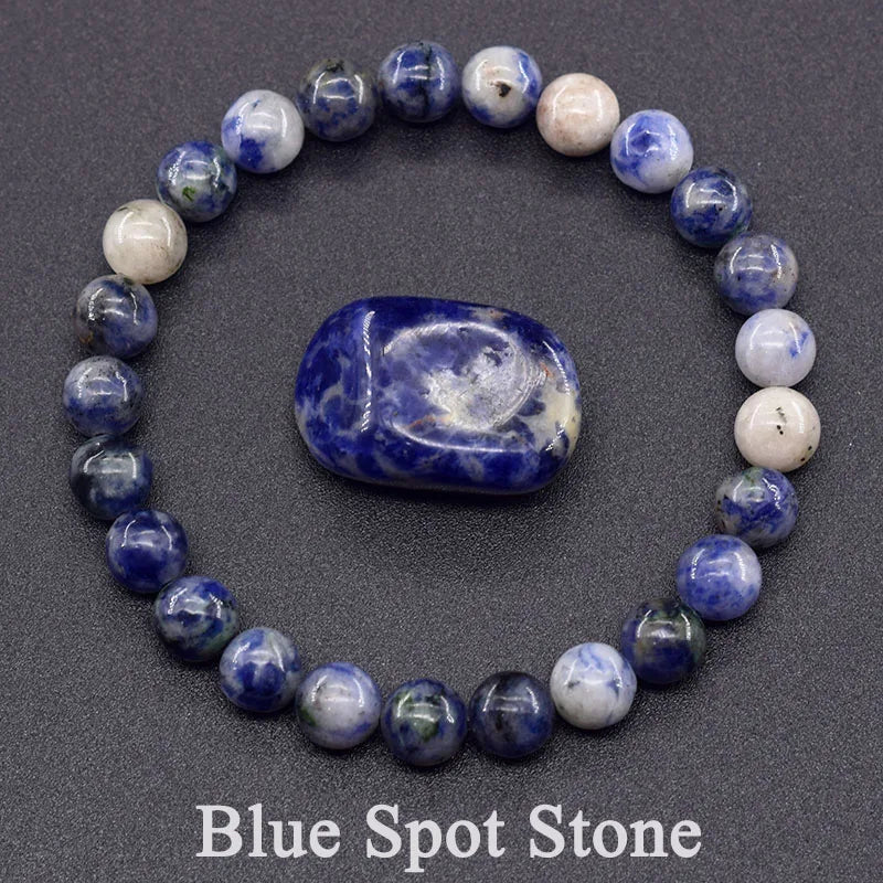 Dragon Blood Jasper Elastic Beaded Bracelet for Men & Women