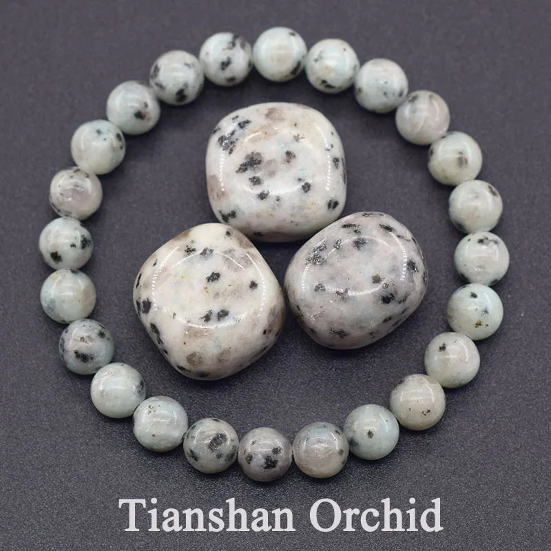 Dragon Blood Jasper Elastic Beaded Bracelet for Men & Women