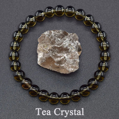 Dragon Blood Jasper Elastic Beaded Bracelet for Men & Women