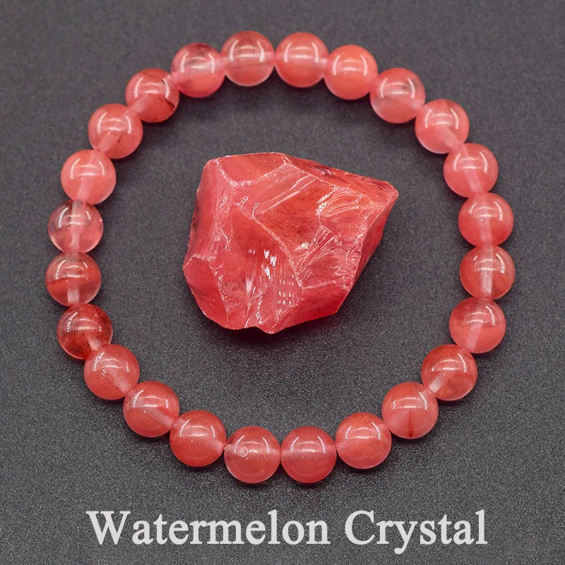 Dragon Blood Jasper Elastic Beaded Bracelet for Men & Women