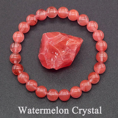 Dragon Blood Jasper Elastic Beaded Bracelet for Men & Women