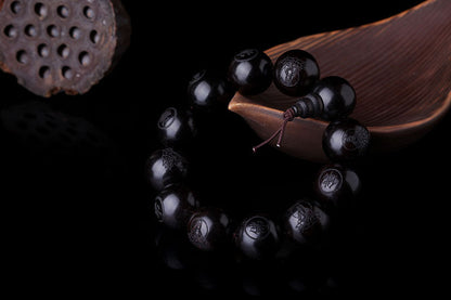 Ebony Buddha Bead Bracelet