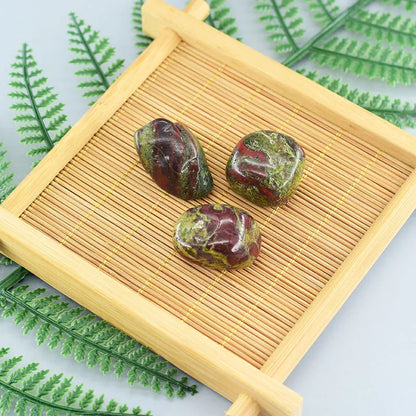Dragon Blood Jasper Elastic Beaded Bracelet for Men & Women
