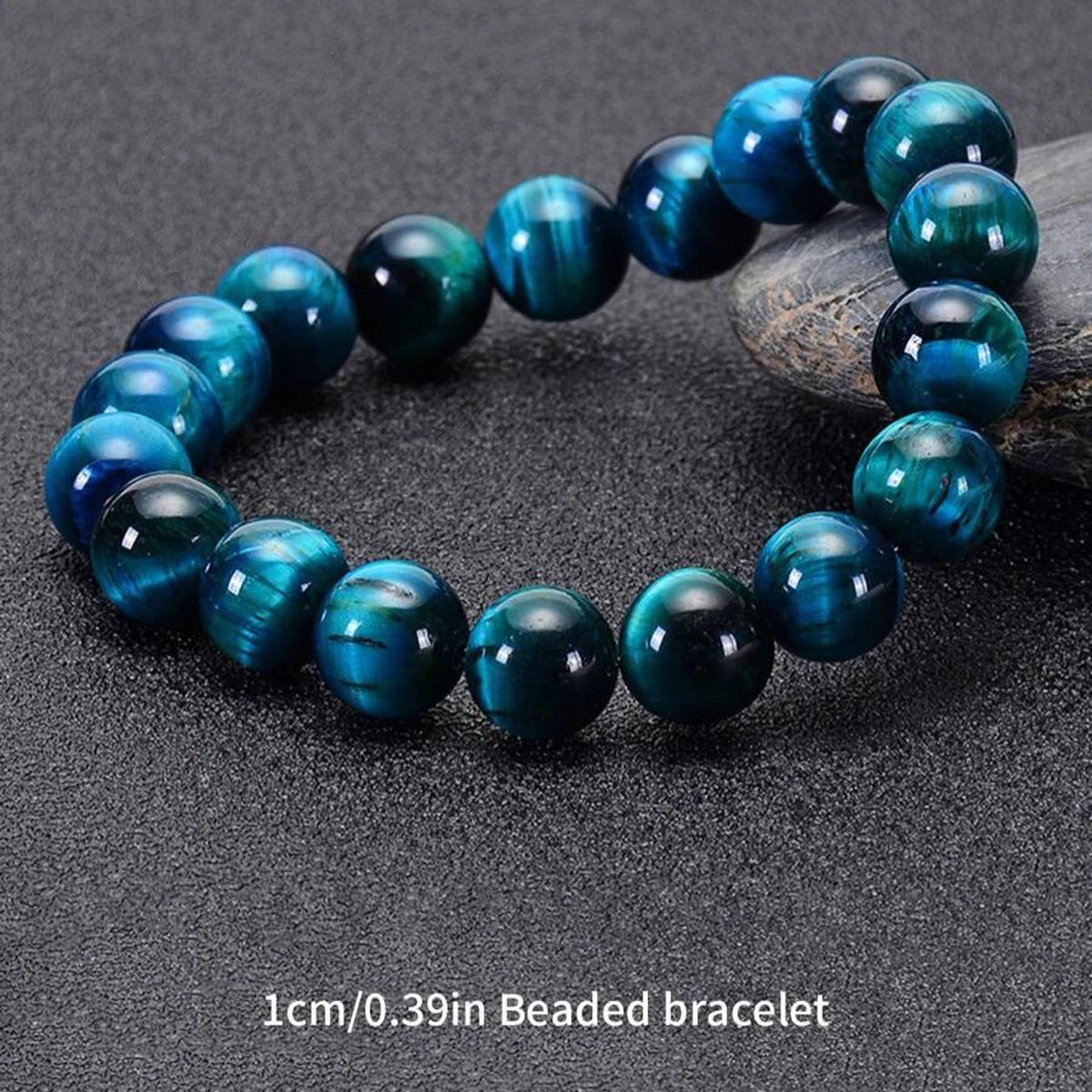 8mm Blue Tiger Eye & Lapis Lazuli Healing Energy Beaded Bracelet