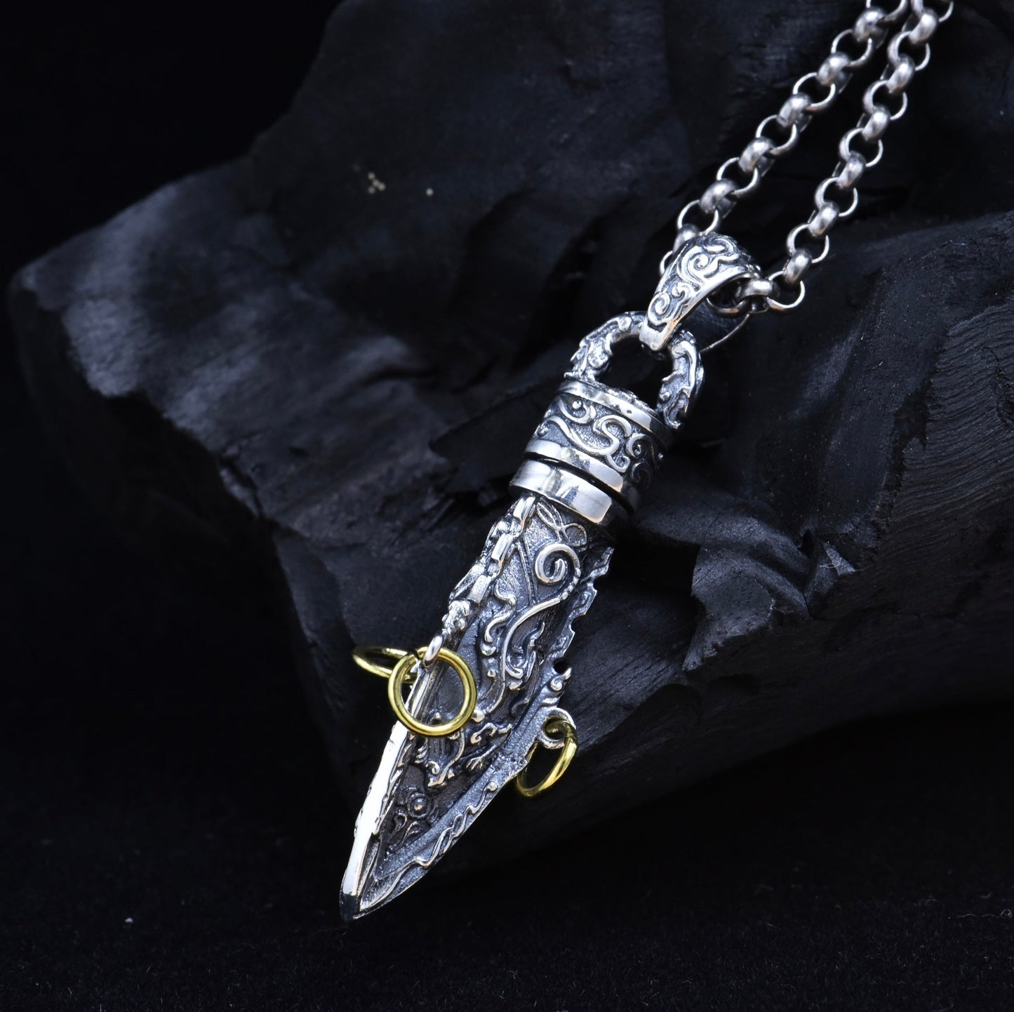925 Sterling Silver Vajra Pendant - Mystara.shop