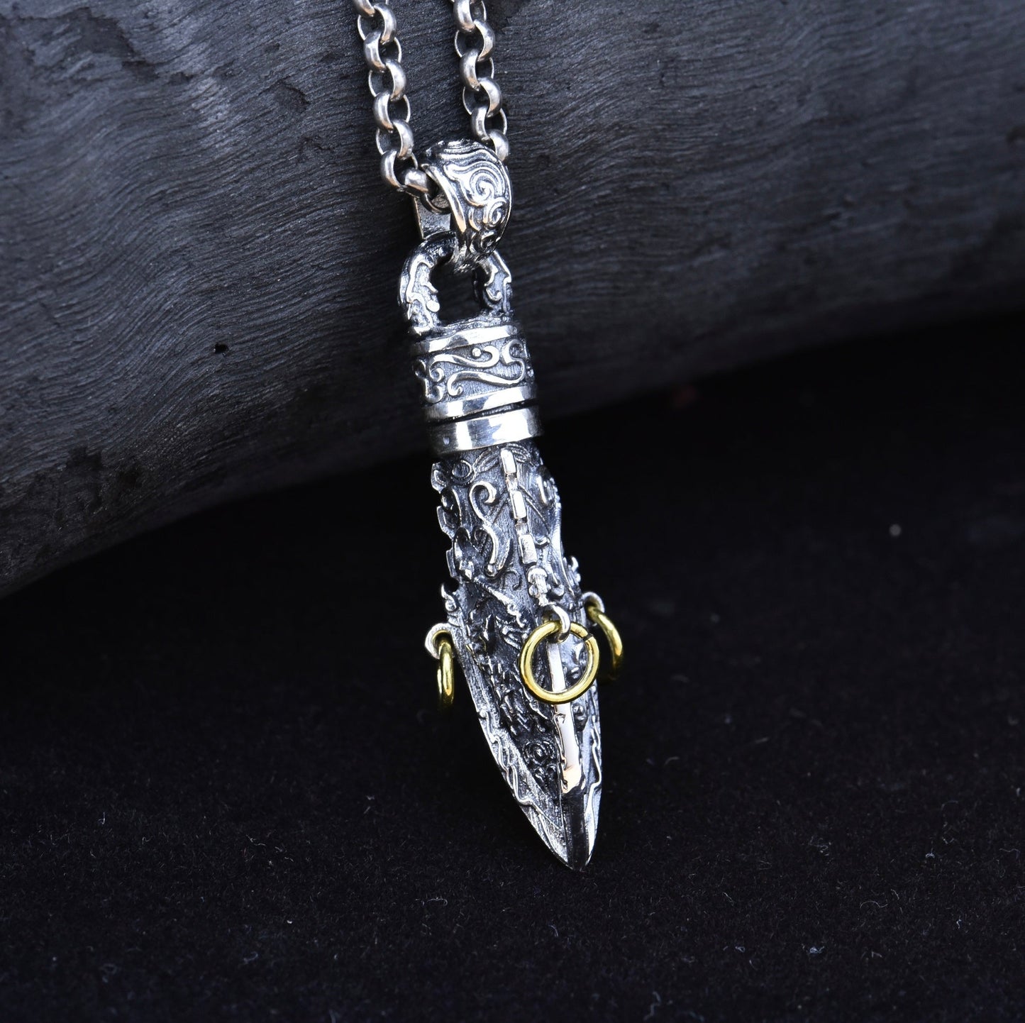 925 Sterling Silver Vajra Pendant - Mystara.shop