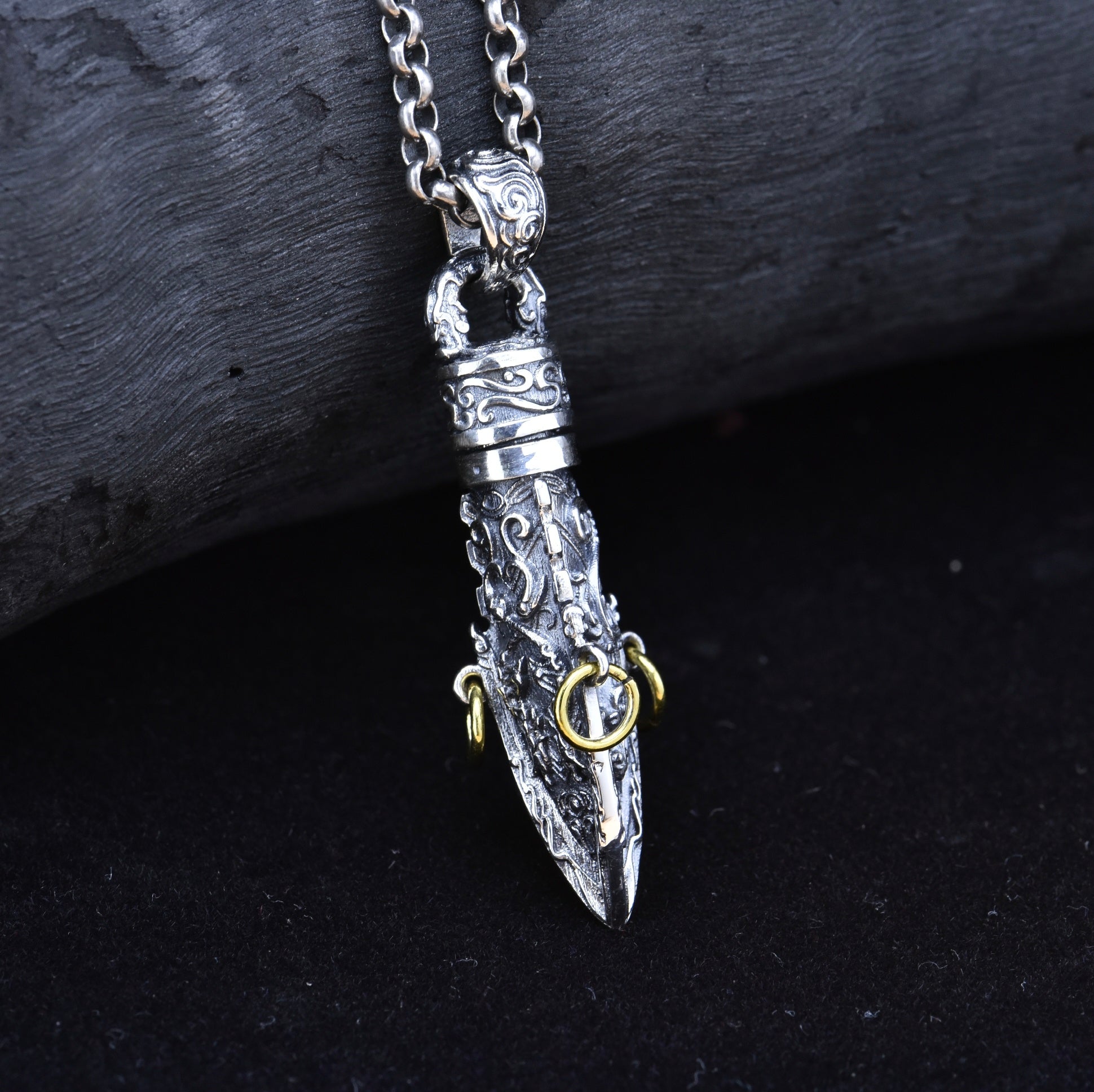 925 Sterling Silver Vajra Pendant - Mystara.shop