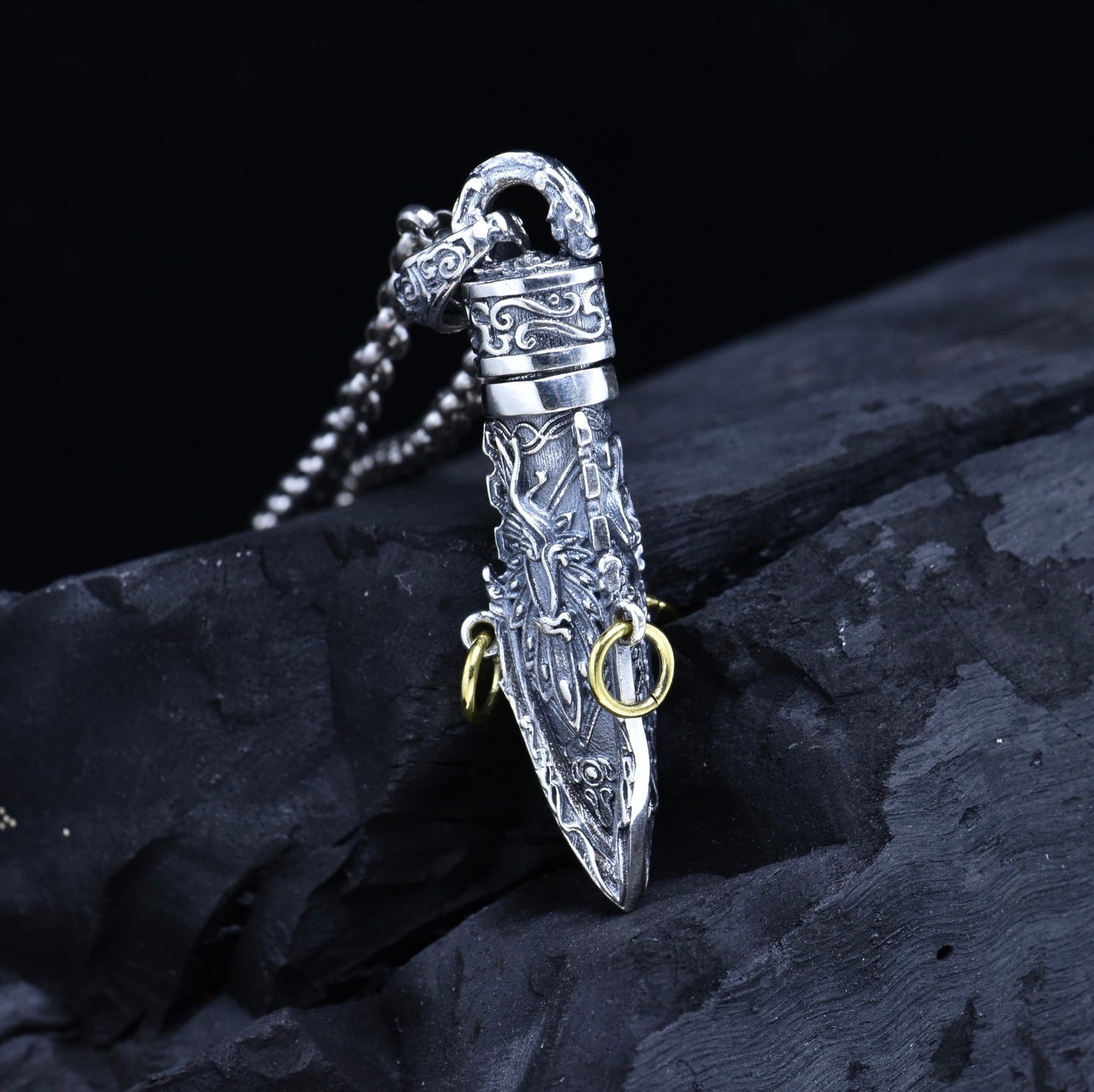 925 Sterling Silver Vajra Pendant - Mystara.shop