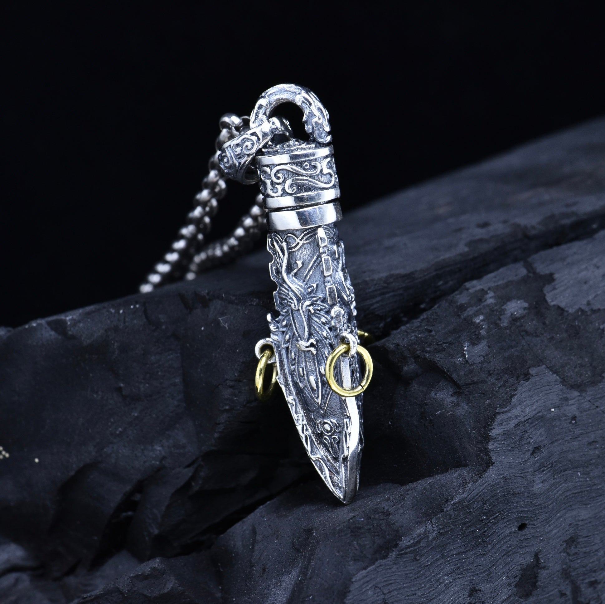 925 Sterling Silver Vajra Pendant - Mystara.shop