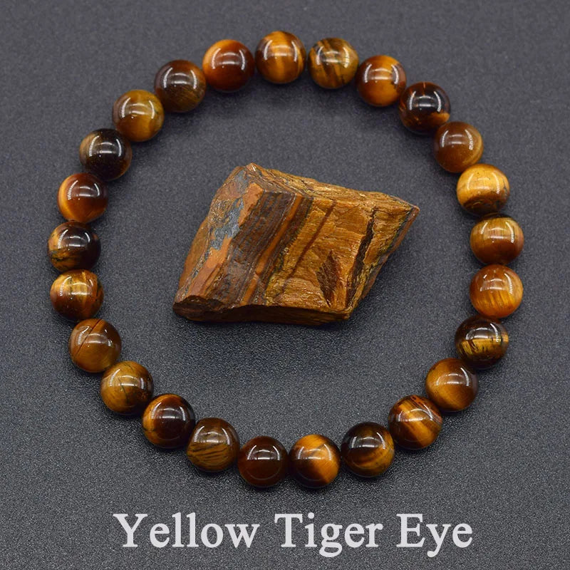Dragon Blood Jasper Elastic Beaded Bracelet for Men & Women