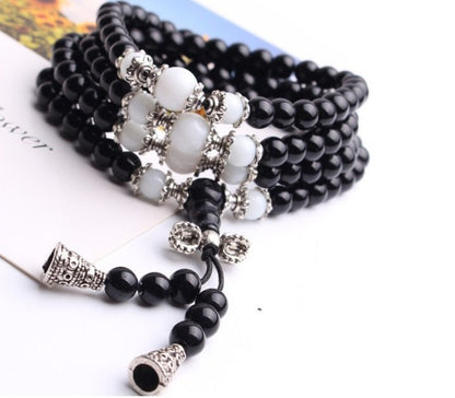 Dragon Horse Jewelry Crystal Bracelet 108 Buddha Bead Bracelet - Mystara.shop