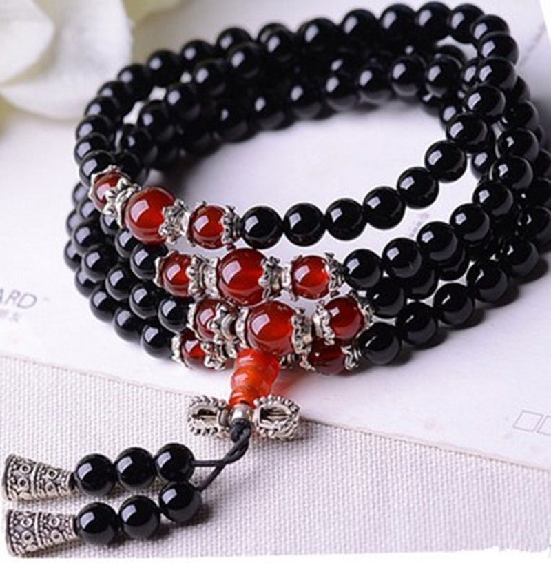 Dragon Horse Jewelry Crystal Bracelet 108 Buddha Bead Bracelet - Mystara.shop