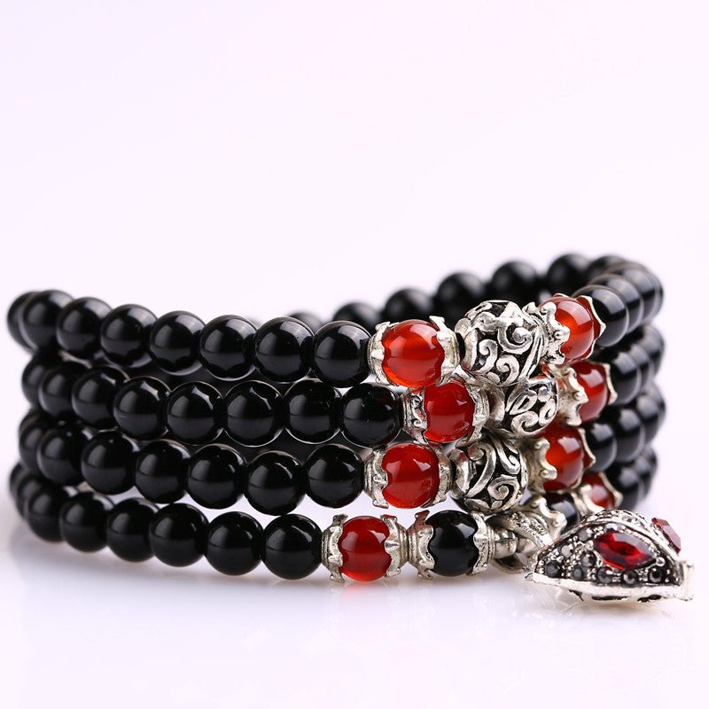 Dragon Horse Jewelry Crystal Bracelet 108 Buddha Bead Bracelet - Mystara.shop