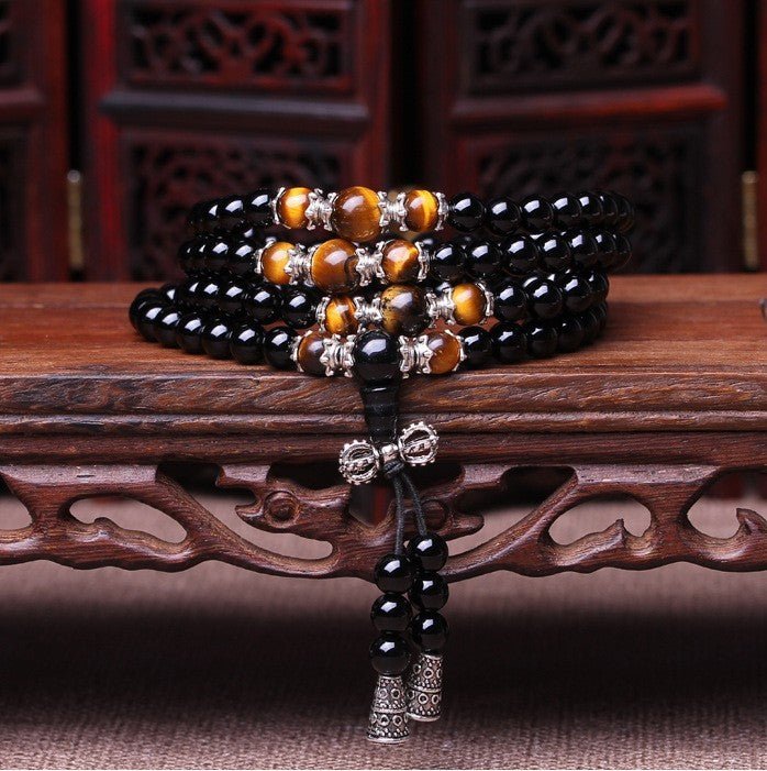 Dragon Horse Jewelry Crystal Bracelet 108 Buddha Bead Bracelet - Mystara.shop