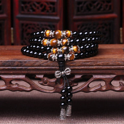 Dragon Horse Jewelry Crystal Bracelet 108 Buddha Bead Bracelet - Mystara.shop