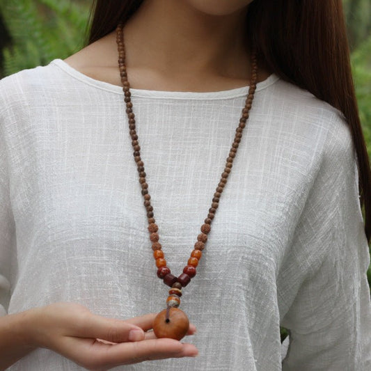 Handmade Buddhist Beads Buddhist Necklace - Mystara.shop