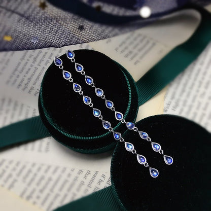 Hengshan Natural Moonstone Tassel Earrings - Mystara.shop