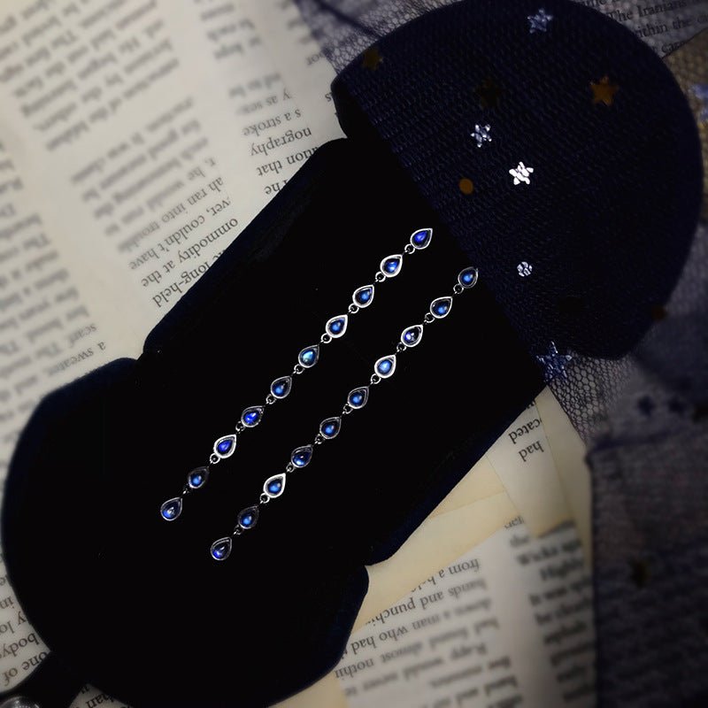Hengshan Natural Moonstone Tassel Earrings - Mystara.shop
