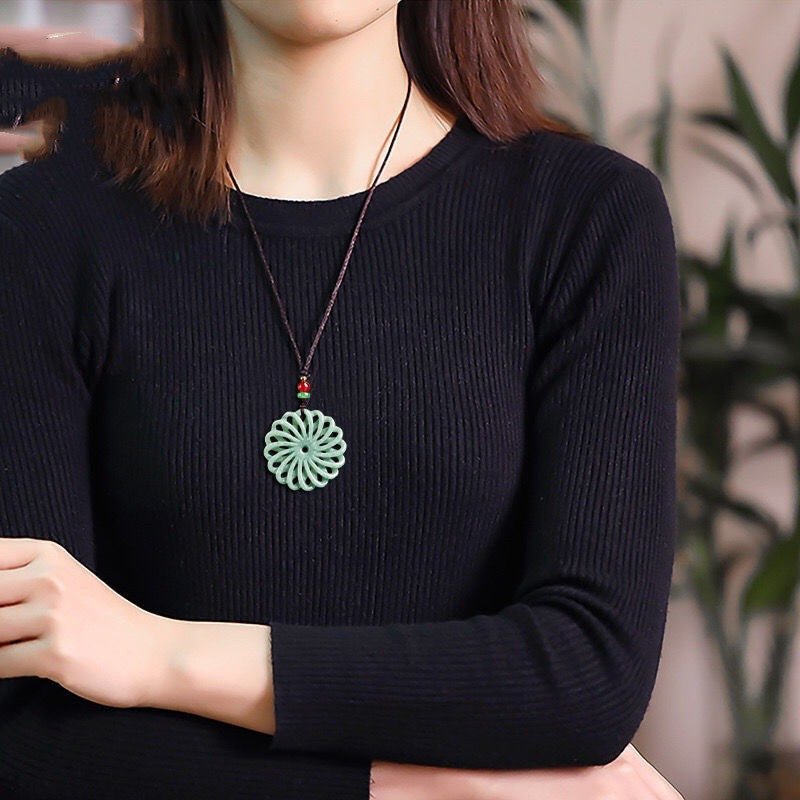 Men And Women Jade Pendant Ice Necklace - Mystara.shop