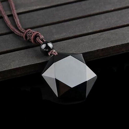 Natural Crystal Six - pointed Star Pendant Couple Necklace - Mystara.shop