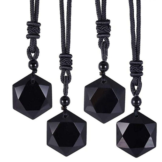 Natural Crystal Six - pointed Star Pendant Couple Necklace - Mystara.shop