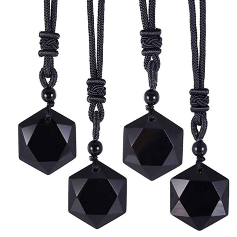 Natural Crystal Six - pointed Star Pendant Couple Necklace - Mystara.shop