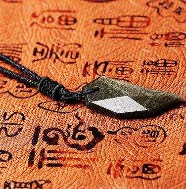 Natural Sands Obsidian Calendula Wolf Tooth Pendant - Mystara.shop