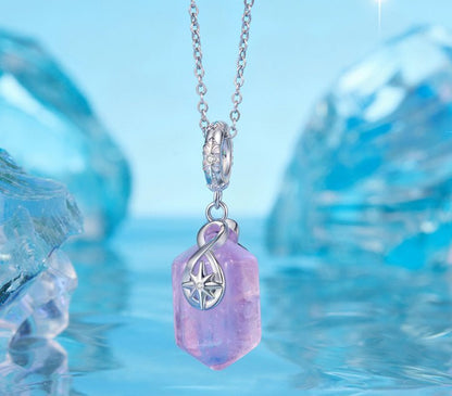 New Energy Amethyst Pendant Charm Elegant - Mystara.shop