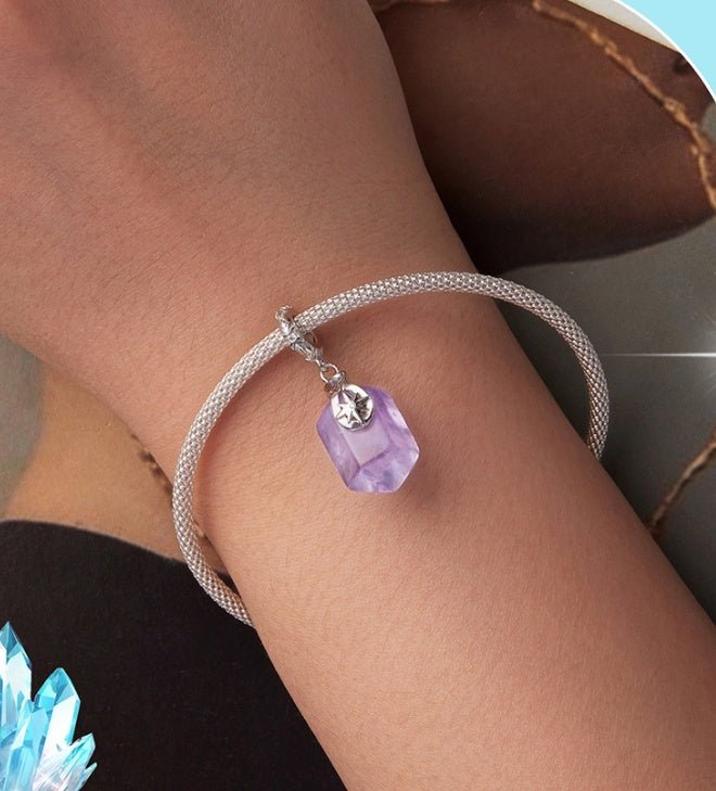 New Energy Amethyst Pendant Charm Elegant - Mystara.shop