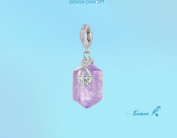 New Energy Amethyst Pendant Charm Elegant - Mystara.shop