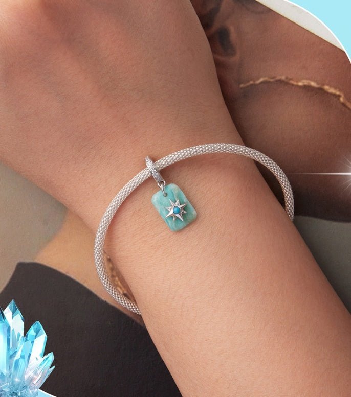 Original Turquoise Star Amazonite Pendant Stars - Mystara.shop