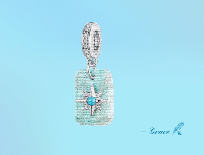 Original Turquoise Star Amazonite Pendant Stars - Mystara.shop