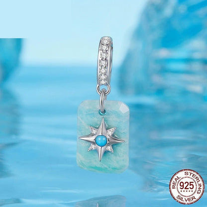 Original Turquoise Star Amazonite Pendant Stars - Mystara.shop